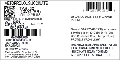Label (42806 725 10 Metoprolol Succ Er 50mg 67046 1650 30)